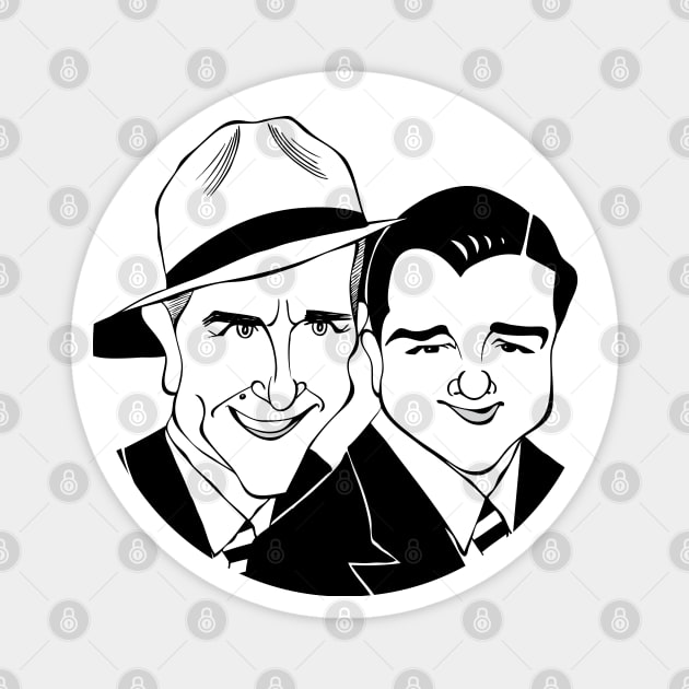 CLASSIC HOLLYWOOD COMEDY DUO Magnet by cartoonistguy